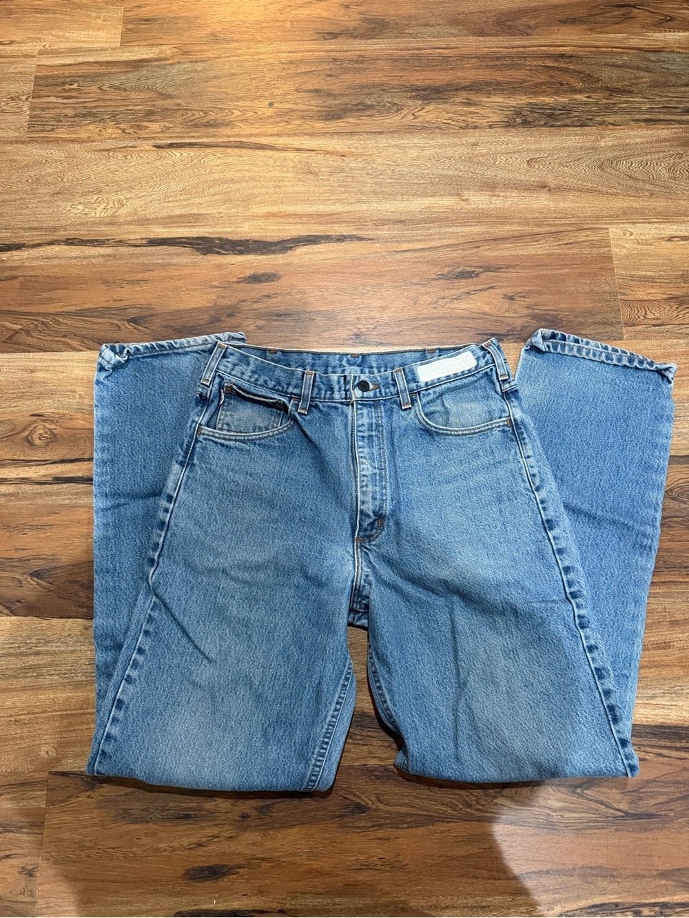 Carhartt Men's Light Blue Straight Jeans FRC Jeans Work Jeans Bundle of 2